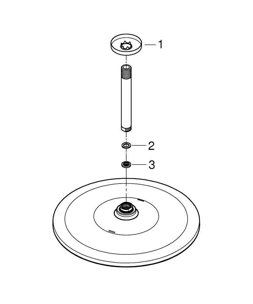 Grohe Rainshower  Mono 310 Tepe Duşu Seti 142 Mm, Tek Akışlı - 26560MS0