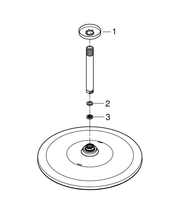 Grohe Rainshower  Mono 310 Tepe Duşu Seti 142 Mm, Tek Akışlı - 26560MS0