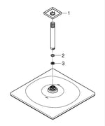 Grohe Rainshower  Mono 310  Cube Tepe Duşu Seti 142 Mm, Tek Akışlı - 26566A00