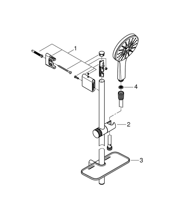 Grohe Rainshower  Smart Active 130 Sürgülü Duş Seti 3 Akışlı - 26548000