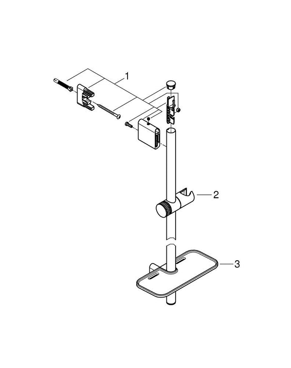Grohe Rainshower  Smart Active Duş Sürgüsü, 600 Mm - 26602000