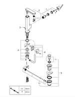 Grohe G R O H E  Plus Tek Kumandalı Lavabo Bataryası 1/2″  L- Boyut - 23843AL3