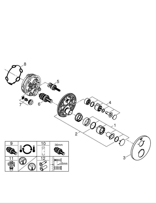 Grohe Grohtherm Termostatik Banyo/Duş Bataryası - 24076000