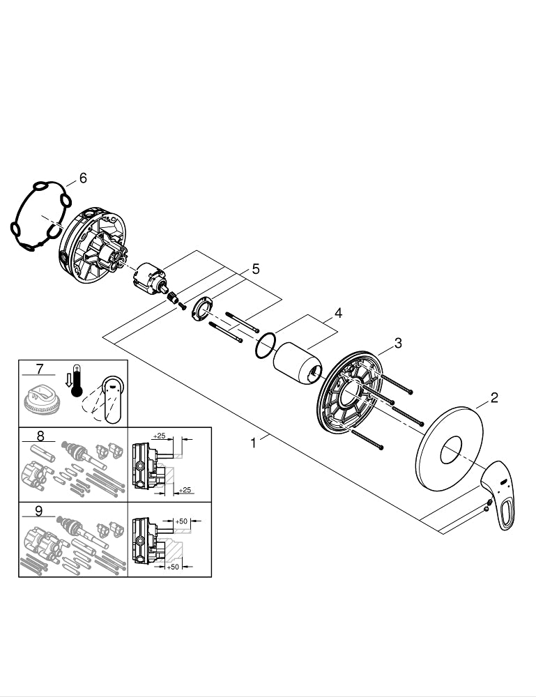 Grohe Eurostyle Ankastre Duş Bataryası - 24048LS3