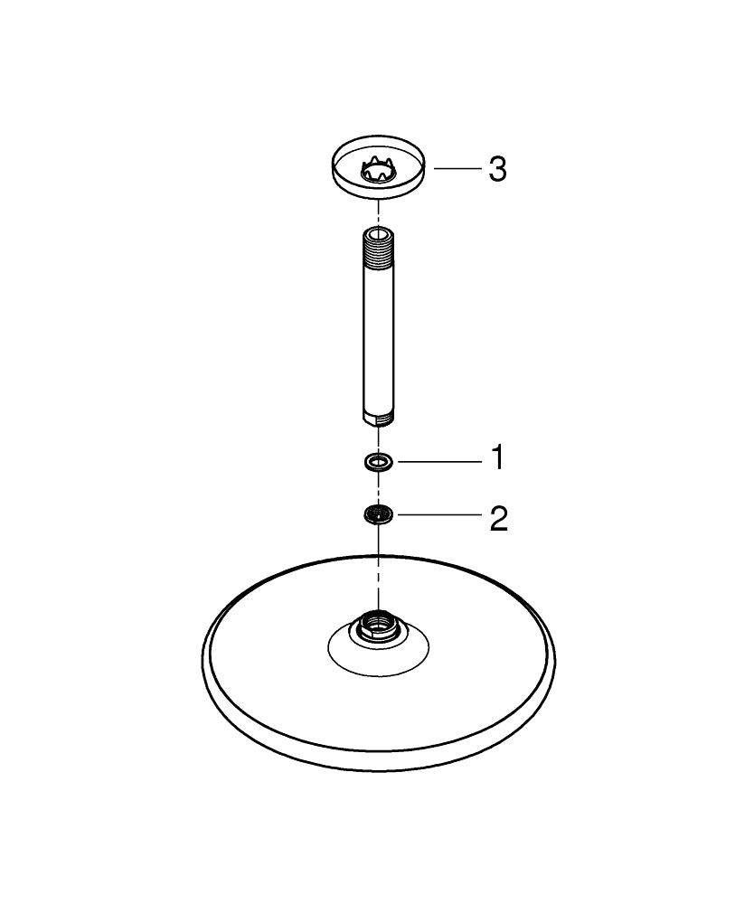 Grohe Tempesta 250 Tepe Duşu Seti 142 Mm, Tek Akışlı - 26669000