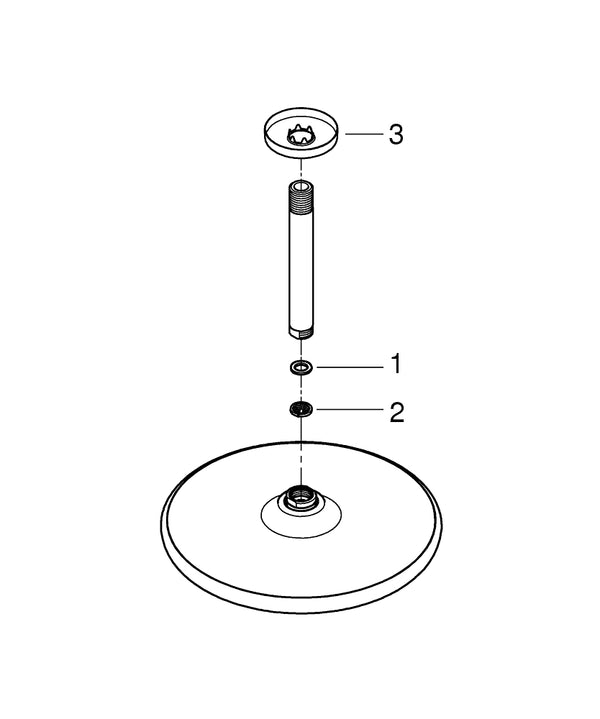 Grohe Tempesta 250 Tepe Duşu Seti 142 Mm, Tek Akışlı - 26669000