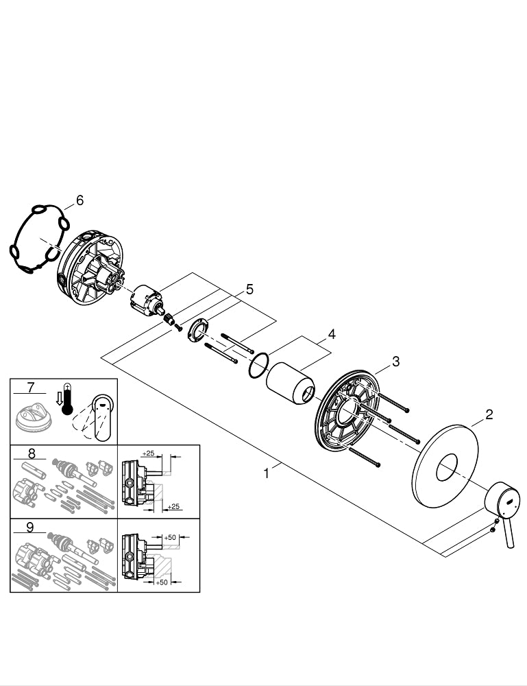 Grohe Concetto Ankastre Duş Bataryası - 24053001