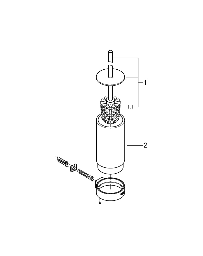 Grohe Selection Tuvalet Fırçası Seti - 41076000