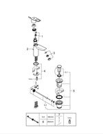 Grohe Bau Loop Tek Kumandalı Lavabo Bataryası  M- Boyut - 23762001