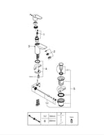 Grohe Bau Edge Tek Kumandalı Lavabo Bataryası  S- Boyut - 23894001