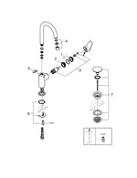 Grohe Bau Edge Tek Kumandalı Lavabo Bataryası 1/2″  L- Boyut - 23911001