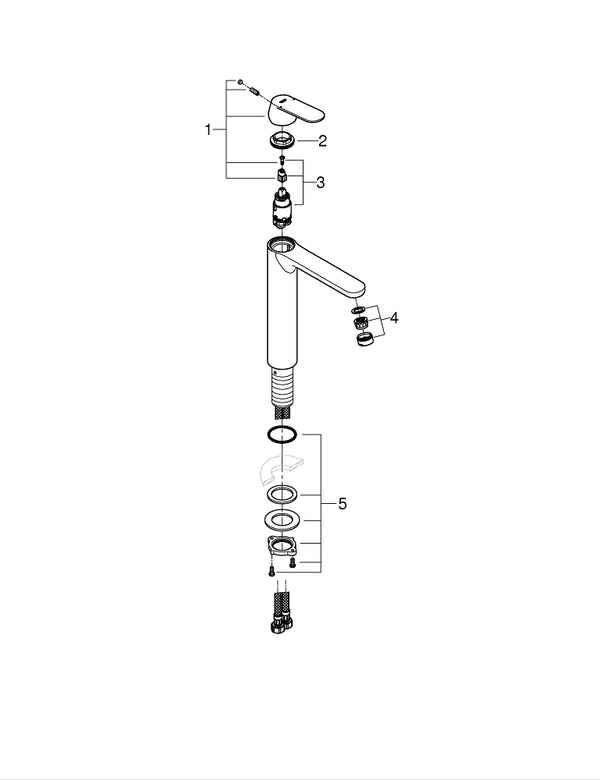 Grohe Eurocosmo Tek Kumandalı Lavabo Bataryası  X L- Boyut - 23921000