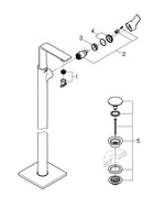 Grohe Allure Single-Lever Basin Mixer Floor Mounted - 23856DL1