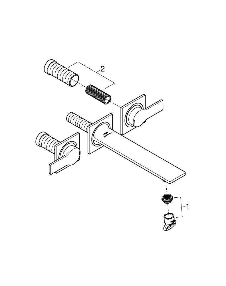 Grohe Allure3 delikli lavabo bataryası 1/2″  M- Boyut - 20193MG2