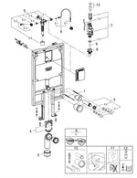Grohe Rapid  S L Gömme Rezervuar, 80 Mm, 1.13 M Montaj Yüksekliği - 38994000