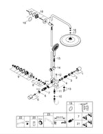 Grohe Rainshower  Smart Active 310 Duvara Monte Termostatik Banyo Bataryalı Duş Sistemi - 26657000