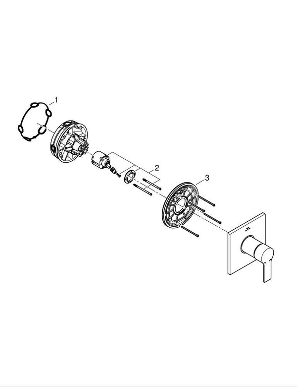Grohe Allure Ankastre Duş Bataryası - 19317GN1