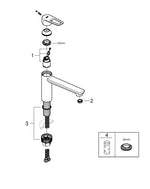 Grohe Bau Loop Tek Kumandalı Eviye Bataryası - 31706000