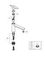 Grohe Bau Edge Tek Kumandalı Eviye Bataryası - 31693000
