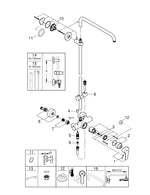 Grohe Euphoria  D U Ş  S İ S T E M İ Duvara Monte Tek Kumandalı Bataryalı Duş Sistemi - 26240000