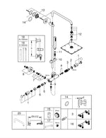 Grohe Euphoria  System 230 Duvara Monte Termostatik Bataryalı Duş Sistemi - 26187000