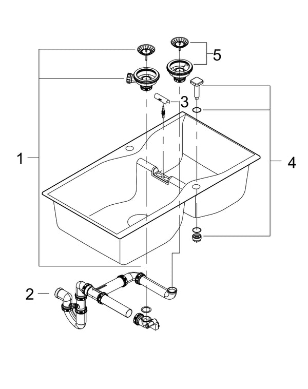 Grohe K700Kompozit Eviye - 31658AP0