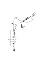 Grohe Bau Edge Tek Kumandalı Eviye Bataryası - 31367001