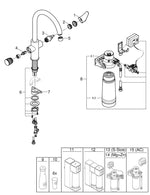 Grohe G R O H E  Blue  Pure  Bau Curve Starter Kit With  Ultrasafe Filter - 30582000