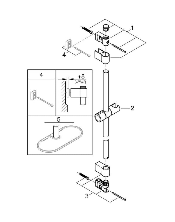 Grohe Tempesta Duş Sürgüsü, 1150 Mm - 26971001