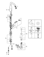 Grohe Essence  E Fotoselli Lavabo Bataryası, 1/2″, Çift Su Girişli Ayarlanabilir Sıcaklık Sınırlayıcısı - 36445DL0
