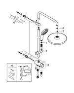 Grohe Tempesta  System 250 Duvar Bağlantılı, Divertörlü Duş Sistemi - 26979001