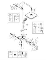 Grohe Tempesta  System 250  Cube Duvara Monte Tek Kumandalı Bataryalı Duş Sistemi - 26692001