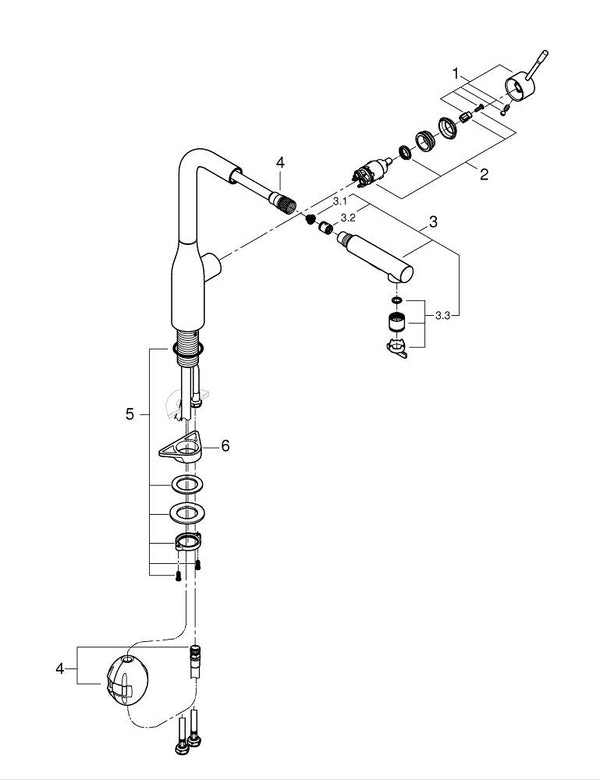 Grohe Essence Tek Kumandalı Eviye Bataryası - 30270000