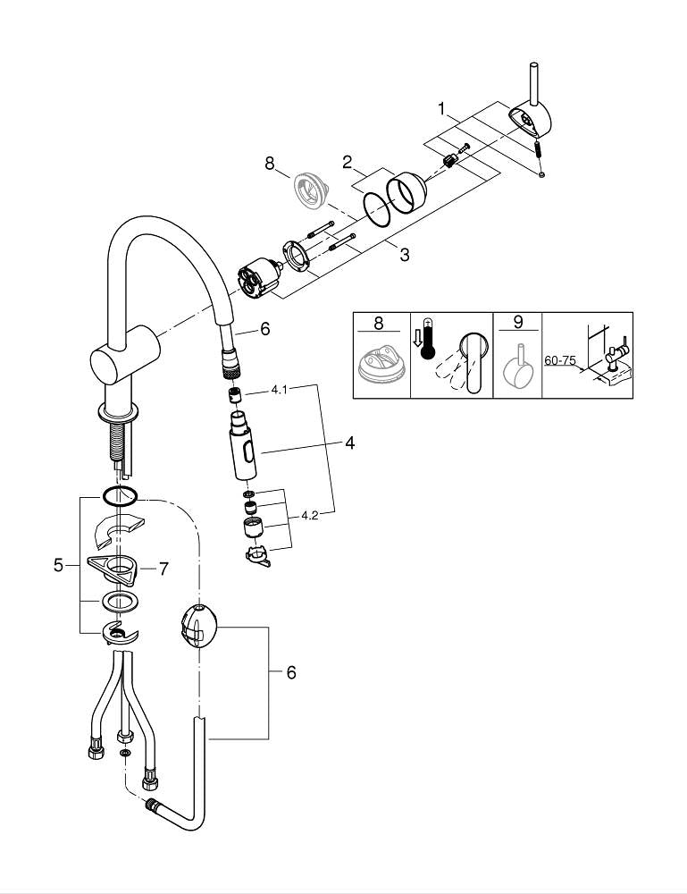 Grohe Minta Tek Kumandalı Eviye Bataryası - 32321002