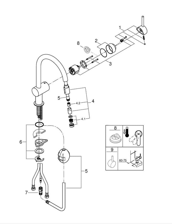 Grohe Minta Tek Kumandalı Eviye Bataryası - 3291800E