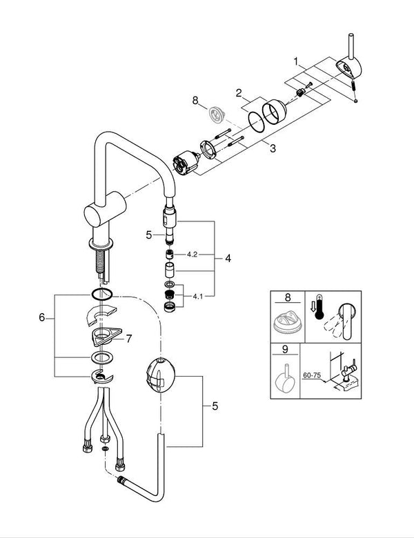Grohe Minta Tek Kumandalı Eviye Bataryası - 32067000