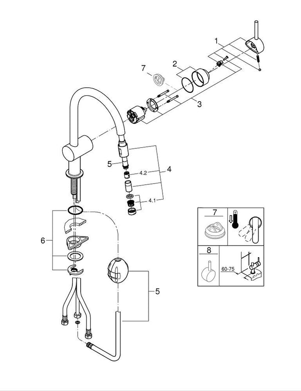 Grohe Minta Tek Kumandalı Eviye Bataryası - 32918000
