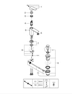 Grohe G R O H E  Cubeo Tek Kumandalı Lavabo Bataryası  S- Boyut - 1016940000