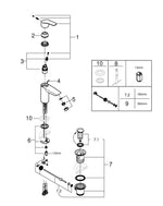 Grohe Eurosmart Tek Kumandalı Lavabo Bataryası  S- Boyut - 329262433