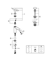 Grohe Eurosmart Tek Kumandalı Lavabo Bataryası  M- Boyut - 23923003