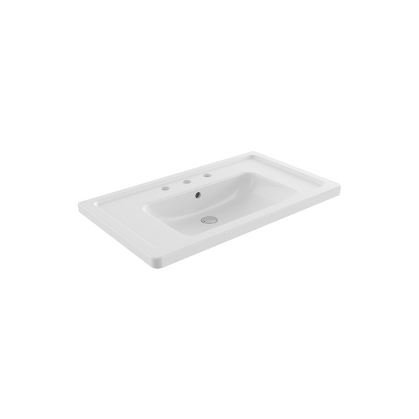 Bocchi Taormina Pro Etajerli̇ Lavabo 85 Cm - Parlak Beyaz - 1008-001-0126
