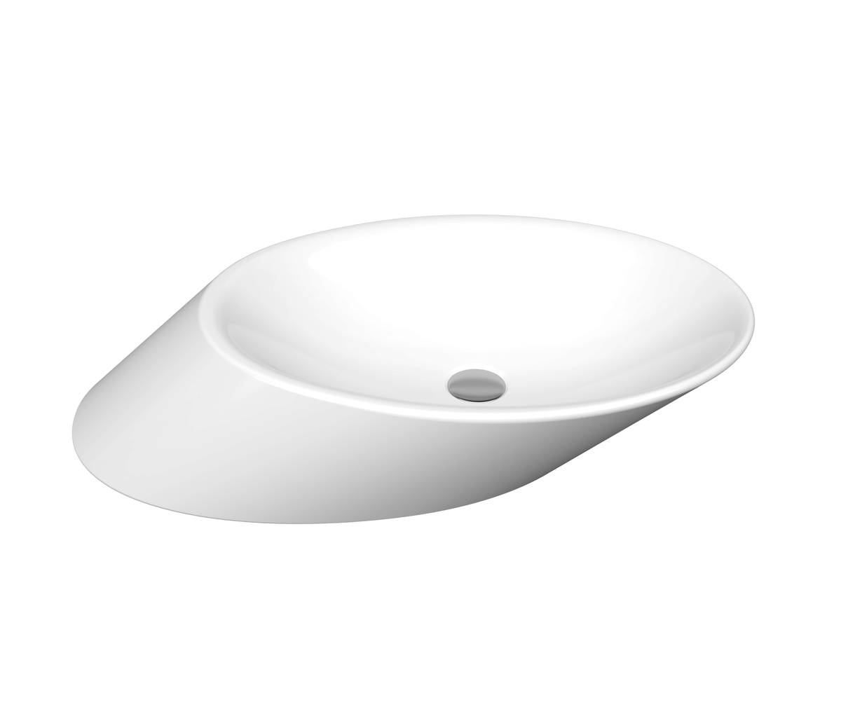 Bocchi Vessel Yatay Çanak Lav. 72 Cm - Parlak Beyaz - 1013-001-0125