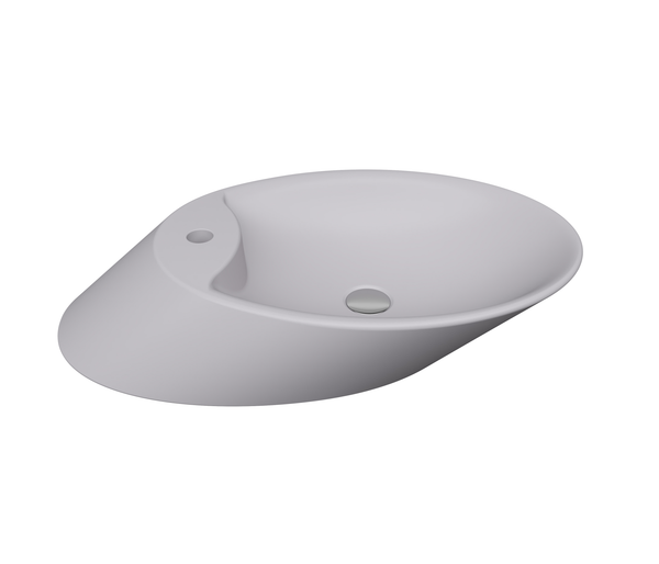 Bocchi Vessel Batarya Bankli Çanak Lavabo 72 Cm - Mat Gri̇ - 1021-006-0126