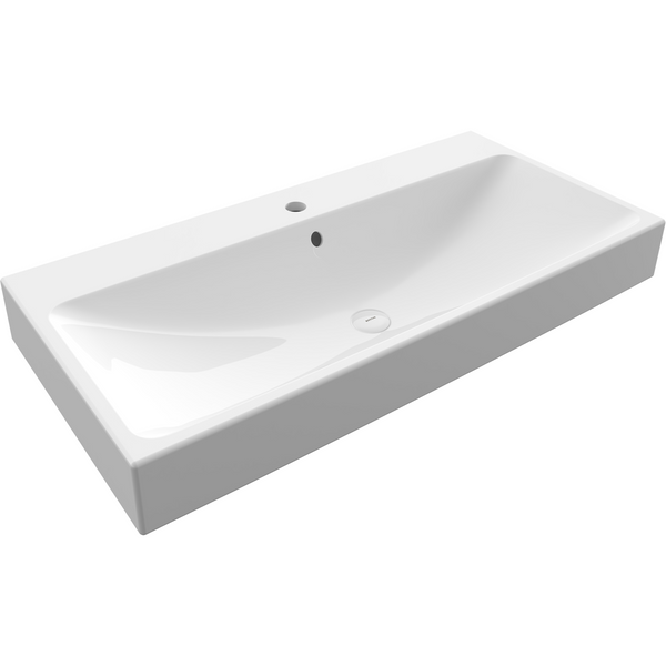 Bocchi Scala Tezgah Üstü Lavabo 100 Cm - Parlak Beyaz - 1079-001-0126