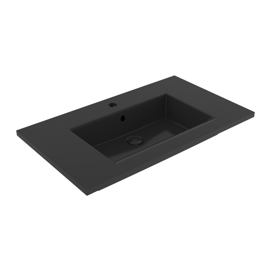 Bocchi Milano Etajerli̇ Lavabo 80 Cm - Parlak Si̇yah - 1113-005-0126