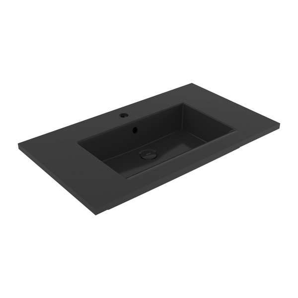 Bocchi Milano Etajerli̇ Lavabo 80 Cm - Parlak Si̇yah - 1113-005-0126