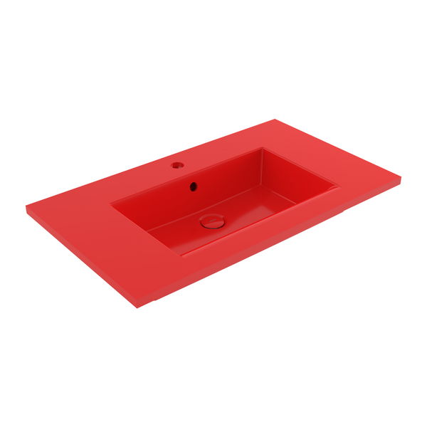 Bocchi Milano Etajerli̇ Lavabo 80 Cm - Parlak Kirmizi - 1113-019-0126
