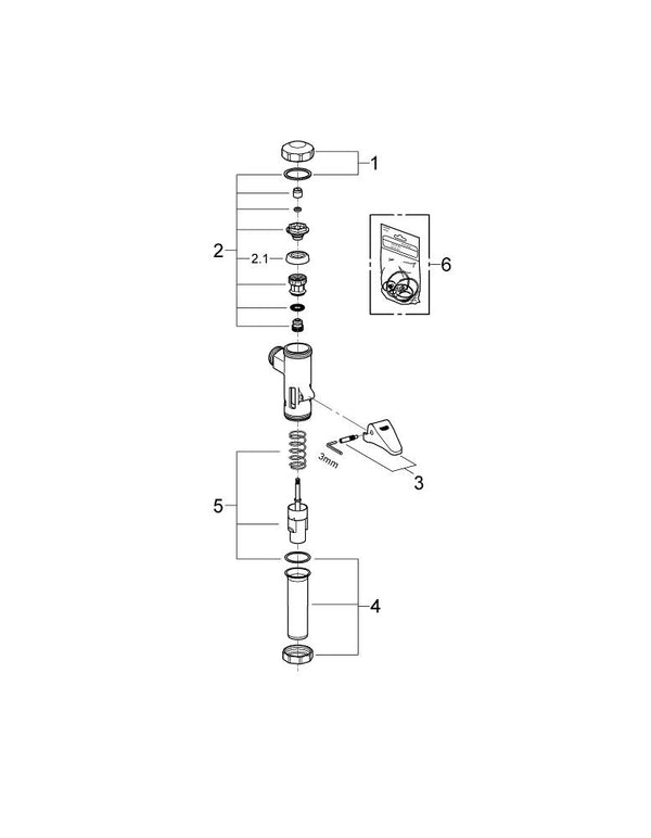 Grohe D A L- Klozet Için Tam Otomatik Yıkama Valfi - 37141000