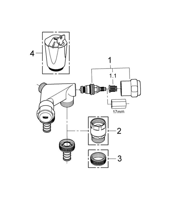 Grohe Orjinal  W A S® Çift Valf ″ Simple″ 1/2″ - 41022000
