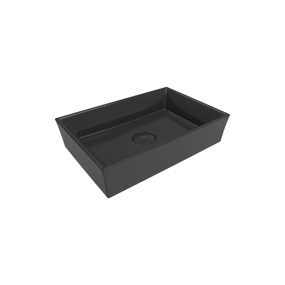 Bocchi Vessel Di̇kdörtgen Lavabo 56x38 Cm -parlak Si̇yah - 1172-005-0125